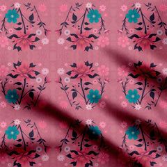 Parallel Flowers Print Fabric