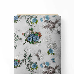 Porcelain Roses Print Fabric