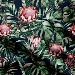 Tropical Protea Print Fabric