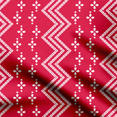 Pink Bandhani Cotton Fabric