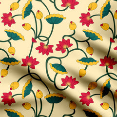 Indian Traditional Pichwai Print Fabric