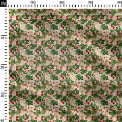 strawberry garden Print Fabric
