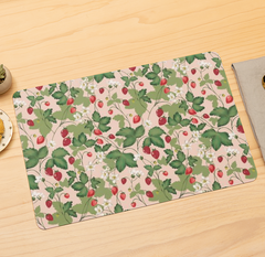 strawberry garden Print Fabric