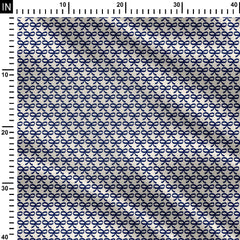 Navy Bow Print Fabric