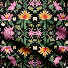 Tropical Floral Print Fabric