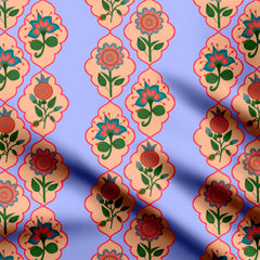 LINES OF FLORALS Print Fabric