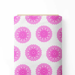 Pink mandala Print Fabric