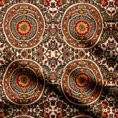 Kalamkari Elaborate Decorations Print Fabric