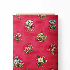 Simple Floral Brocade Print Fabric