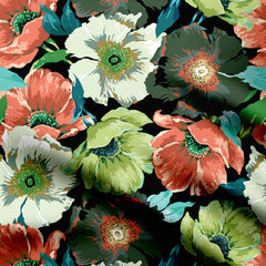 Rangin Papavers Print Fabric