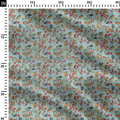 Dried Leaves Print Fabric