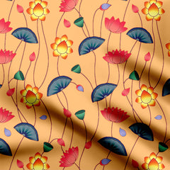 Artpaint Pichwai Lotus Print Fabric