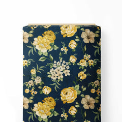 Golden Roses Print Fabric