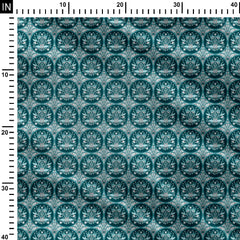 Aqua Chintz Print Fabric