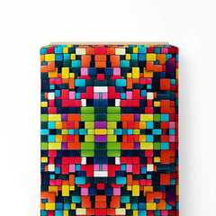 Colorful Blocks Print Fabric