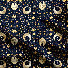 Moon & Stars Celestial Print Fabric