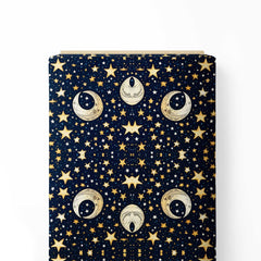 Moon & Stars Celestial Print Fabric