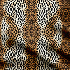 Stained leopard skin Print Fabric