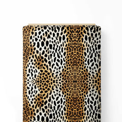 Stained leopard skin Print Fabric