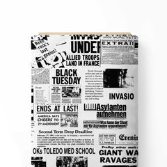 News Paper Print Fabric