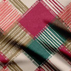 Plaid Pattern Print Fabric
