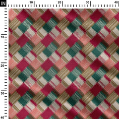 Plaid Pattern Print Fabric
