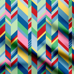 Geometric Stripe Print Fabric