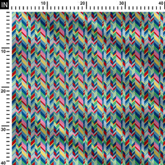Geometric Stripe Print Fabric