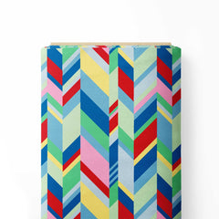 Geometric Stripe Print Fabric