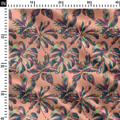 Abstract Leaf Print Fabric