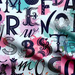 Alphabet Pattern Print Fabric