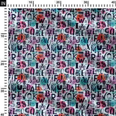 Alphabet Pattern Print Fabric