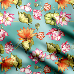 Pond Rose Print Fabric