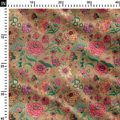 Georgina Zinnia Print Fabric