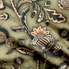 Vintage pattern allover Print Fabric