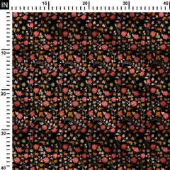 Red Chilly Melange Print Fabric