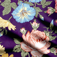 multi flower allover Print Fabric