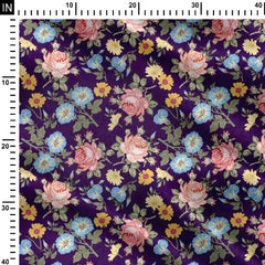 multi flower allover Print Fabric