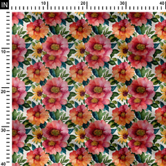 Royal Ranunculus Print Fabric