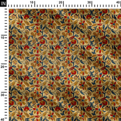 Floral Bagru Print Fabric