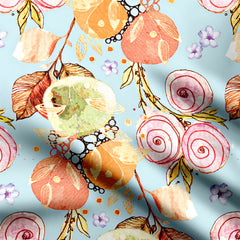 water colour flower Print Fabric