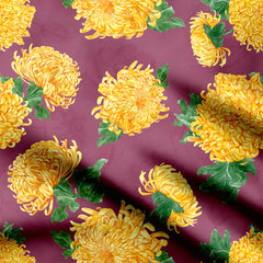 Chinese Mum Print Fabric