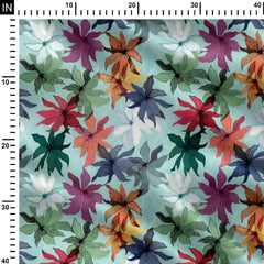 multi colour flowers Print Fabric