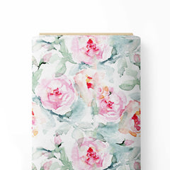 water colour rose Print Fabric