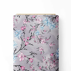 flower vel Print Fabric
