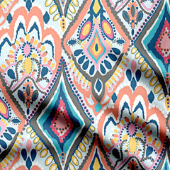 ikkat style Print Fabric