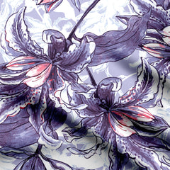 muted flowers Print Fabric