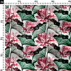 pichwai  flower Print Fabric