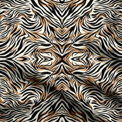 Tiger Waves Print Fabric