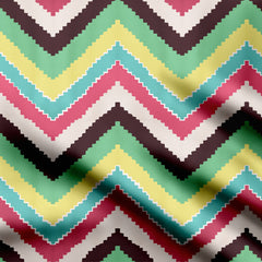 Colorful ikat print Print Fabric